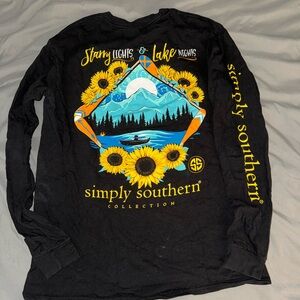 Simply Southern Black Long Sleeve Shirt